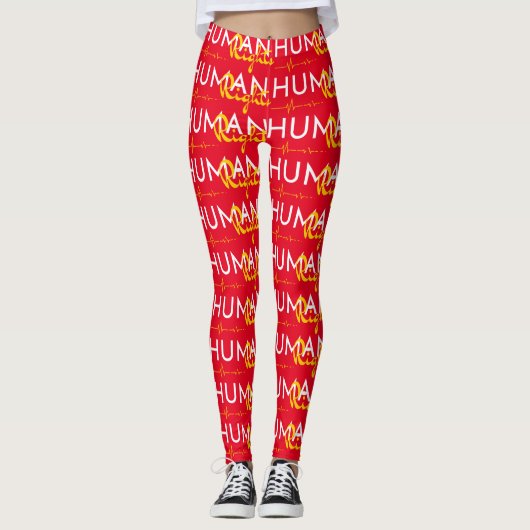 Levenslijn van de mensenrechten leggings (Voorkant)