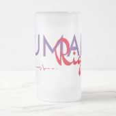 Levenslijn van de mensenrechten matglas bierpul (Center)