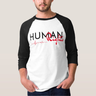 Levenslijn van de mensenrechten t-shirt
