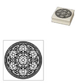 Levensloop / Blume des lebens - Button II Rubberstempel (Gestempeld)