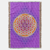 Levensloop / Blume des lebens - Button IV Deken (Voorkant Verticaal)