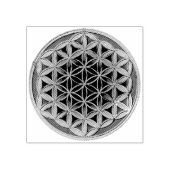 Levensloop / Blume des lebens - Button IV Rubberstempel (Afrduk)