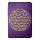 Levensloop / Blume des lebens - goud Badmat (Voorkant Verticaal)