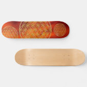 Levensloop / Blume des lebens - goud Skateboard (Horizontaal)