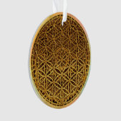 Levensloop / Blume des lebens - medaille goud Ornament (voorkant)