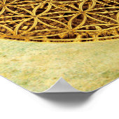 Levensloop / Blume des lebens - medaille goud Poster (Hoek)