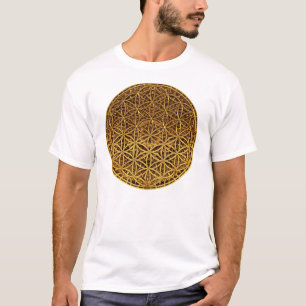 Levensloop / Blume des lebens - medaille goud T-shirt