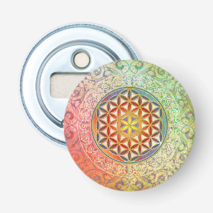 Levensloop / Blume des lebens - Ornament I Button Flesopener