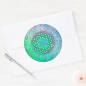 Levensloop / Blume des lebens - Ornament IV Ronde Sticker (Envelop)