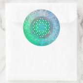 Levensloop / Blume des lebens - Ornament IV Ronde Sticker (Tas)