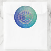 Levensloop / Blume des lebens - Ornament VI Ronde Sticker (Tas)
