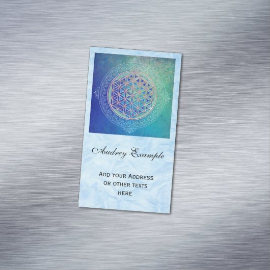 Levensloop / Blume des lebens - Ornament VI Visitekaartje Magneet (Voorbeeld)