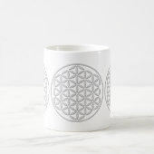 Levensloop / Blume des lebens - wit stempel Koffiemok (Center)