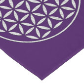 Levensloop / Blume des lebens - wit stempel Lange Tafelloper (Hoek)