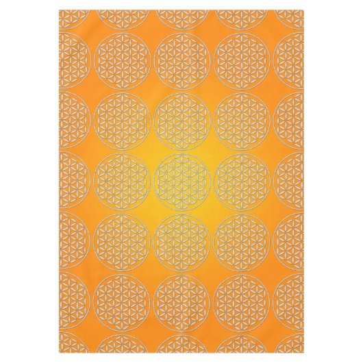 Levensloop / Blume des lebens - wit stempel Tafelkleed (Voorkant)