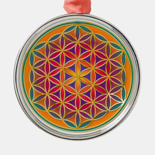 Levensloop - Button stijl 03 Metalen Ornament (Voorkant)