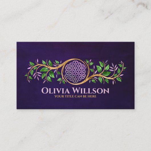 Levensloop - Fluoriet en goud Visitekaartje (Voorkant)