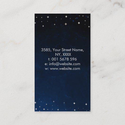 Levensloop in het ornament van de ogen visitekaartje (Achterkant)