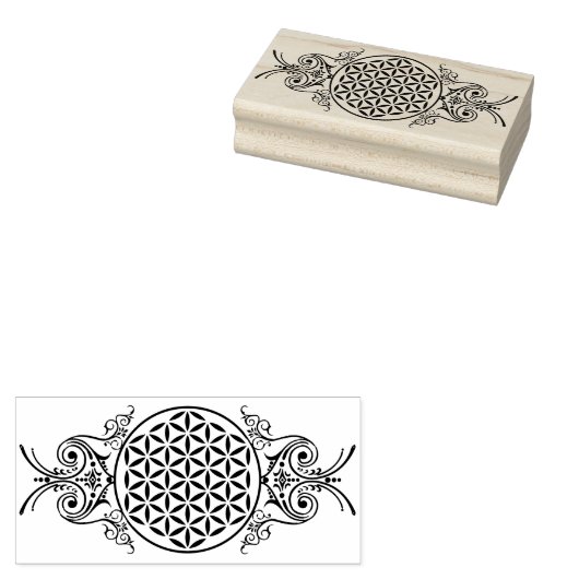 Levensloop -  ornamenten 1 	rubberstempel (Gestempeld)