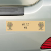 Levensloop - Spiralen bladeren vruchten 1 Bumpersticker (Op auto)