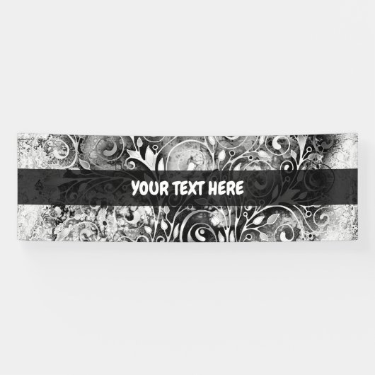 Levensloop - Spiralen laten gomstijl 1 achter Spandoek (Horizontaal)