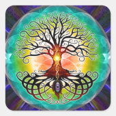 Levensloop Vierkante Sticker (Voorkant)