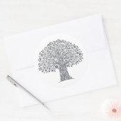 Levensmiddelboom Ronde Sticker (Envelop)
