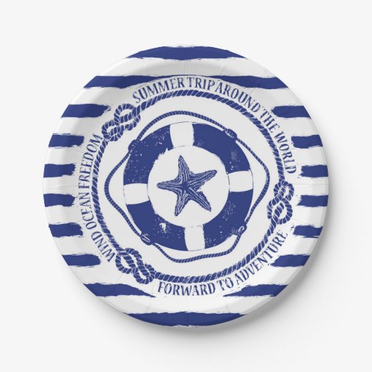 Levensmiddelen en zeeduivel papieren bordje (Voorkant)