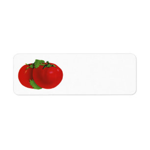  levensmiddelen, organisch rood ripe tomato etiket