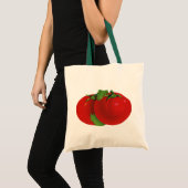 levensmiddelen, organisch rood ripe tomato tote bag (Voorkant (product))