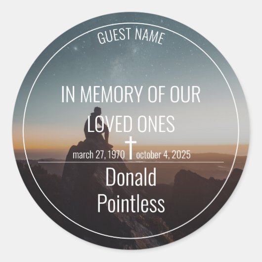 Levensmiddelen Ronde Sticker (Voorkant)