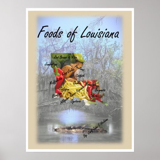 Levensmiddelen van Louisiana Poster (Voorkant)