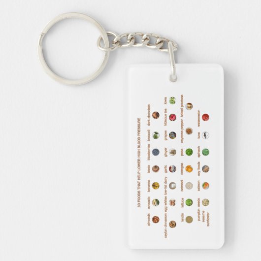 Levensmiddelen voor hoge bloeddruk Easy Natural Wa Sleutelhanger (Voorkant)