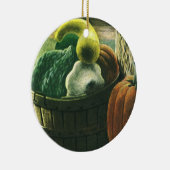  levensmiddelen, Winterpompoenen, pompoenen en app Keramisch Ornament (Rechts)