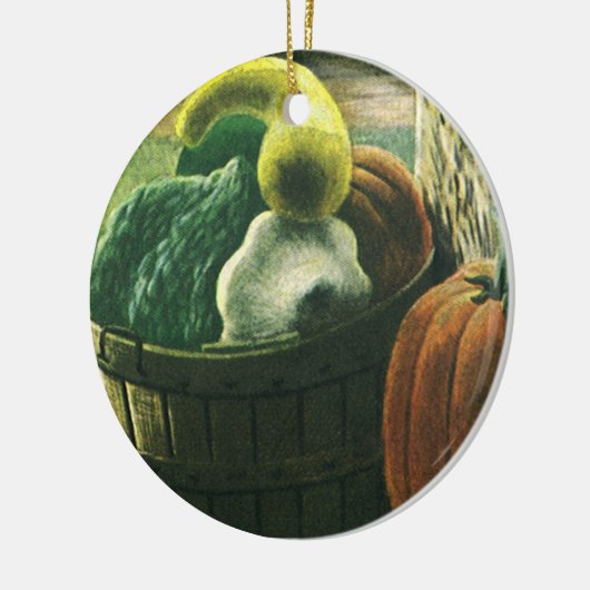  levensmiddelen, Winterpompoenen, pompoenen en app Keramisch Ornament (Links)