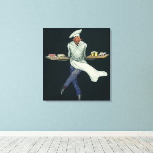  levensmiddelenbedrijven, banketker met bankdesser canvas afdruk (Insitu (Houten vloer))