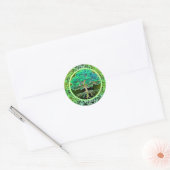 Levensmiddelenboom Ronde Sticker (Envelop)
