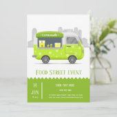 Levensmiddelentruck straatlimonade kaart (Staand voorkant)