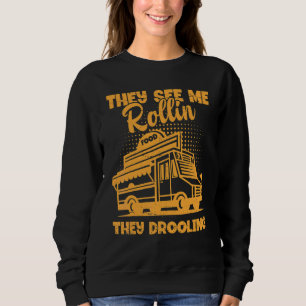 Levensmiddelenwagen ze zien me Rollin die Foodi ne Trui