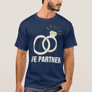Levenspartner Huwelijk Motiverende Spreuk Bruid En T-shirt