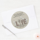 Levensperspectieven Ronde Sticker (Envelop)