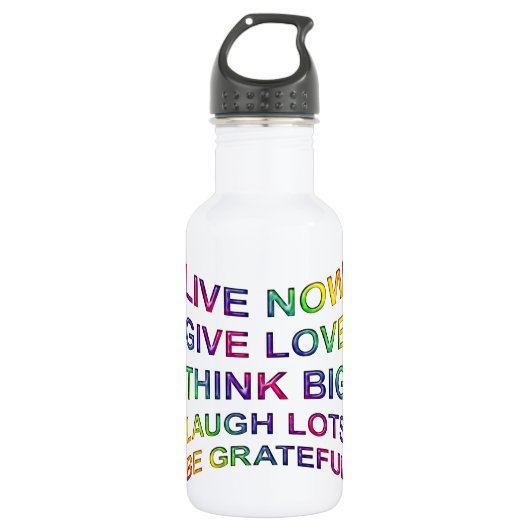 Levensregels Waterfles (Voorkant)