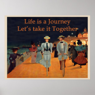 Levensreis laten we hem samen victoriaans poster