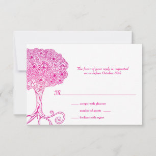  levensroze biet Mitzvah RSVP Kaartje