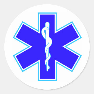 Levensster (ambulance) ronde sticker