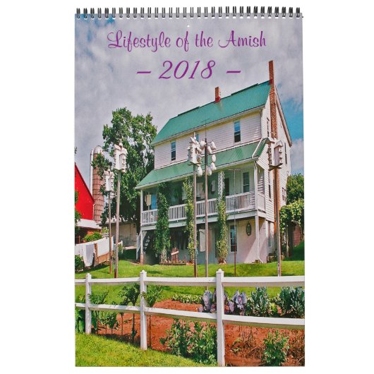 Levensstijl van de Amish Kalender (Hoes)