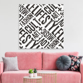 LEVENSSTIJLE MODE CULT - zwart Canvas Afdruk (Insitu (Woonkamer))