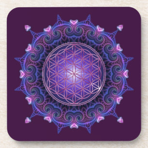 LEVENSSTROOM / Blume des Lebens - Mandala I Bier Onderzetter