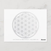 LEVENSSTROOM / Blume des Lebens Mandala I Square Briefkaart (Achterkant)