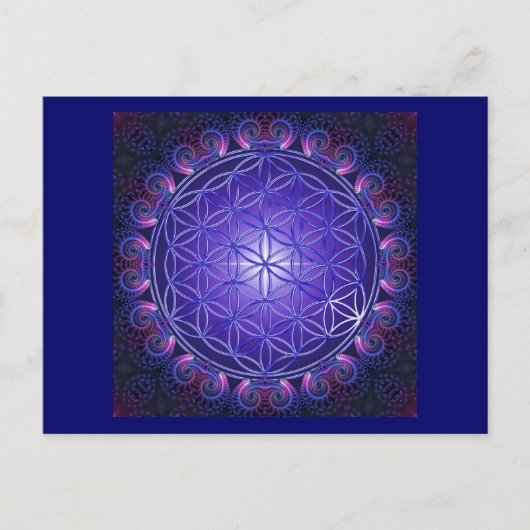 LEVENSSTROOM / Blume des Lebens Mandala I Square Briefkaart (Voorkant)